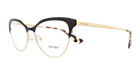 prada black.and gold frame mens eyeglasses|Prada rimless glasses frames.